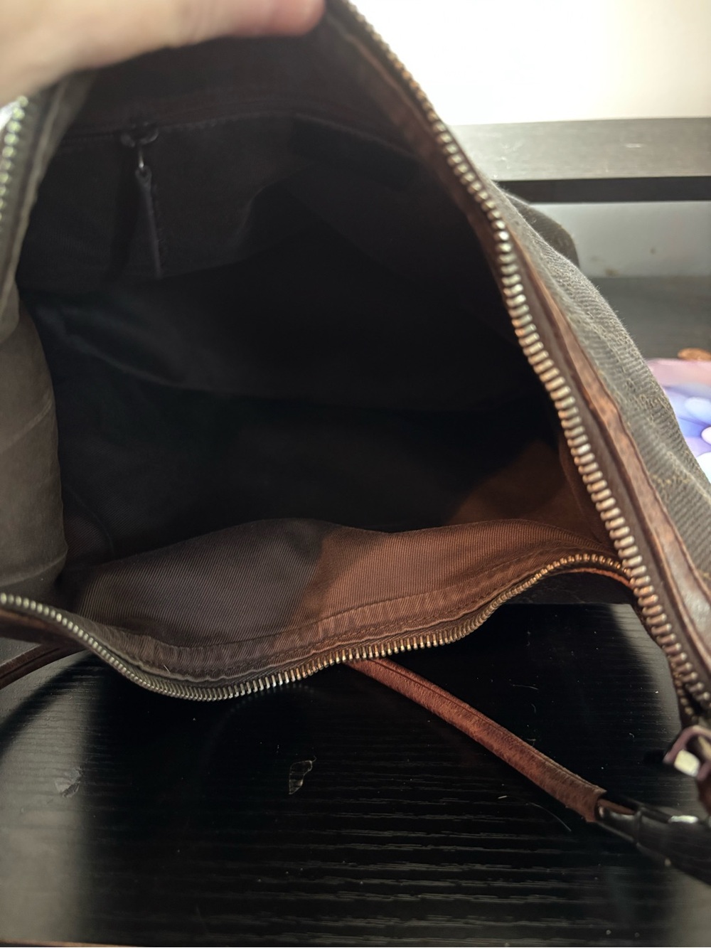 Vintage Gucci Dark Brown GG Monogram Canvas Hobo Bag - Tom Ford Era - Picture 12 of 16